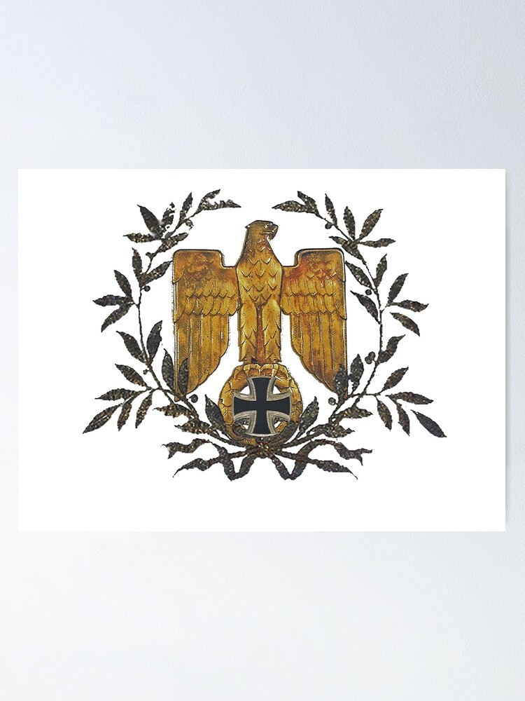 Póster «Águila dorada con cruz de hierro» de edsimoneit | Redbubble