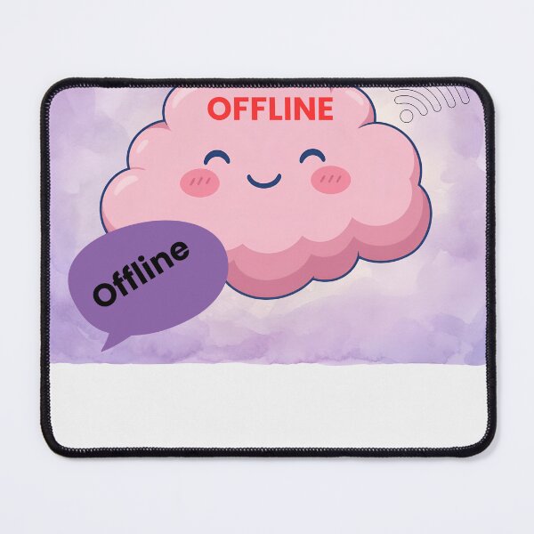 Item preview, Emotionally Offline Cute Funny Sticker designed and sold by TheDentalDoodle.