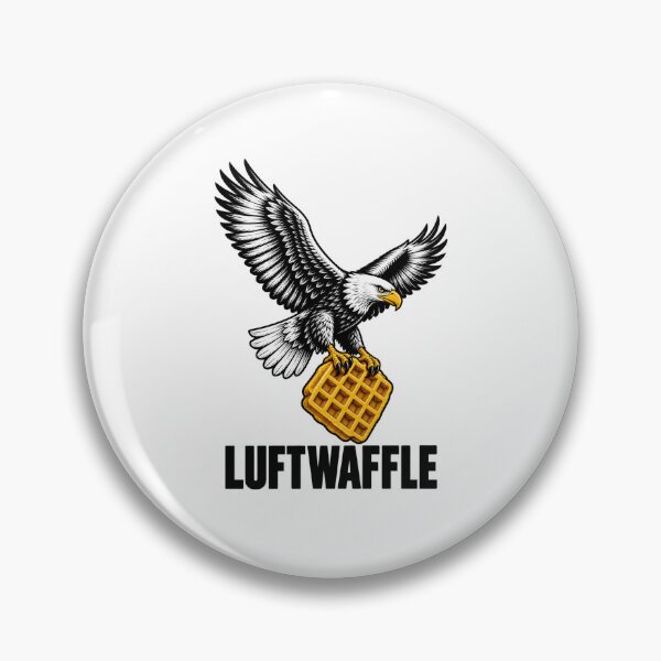 Item preview, Luftwaffle Funny Breakfast Food Pun Eagle Waffle Graphic designed and sold by Whirx.