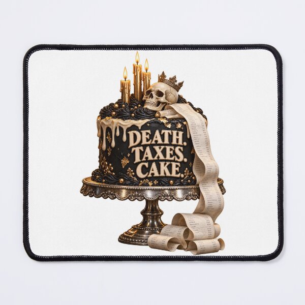 Item preview, Death Taxes Birthday Cake Receipt designed and sold by TrendTribeTP.