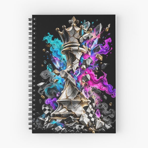 Item preview, Shattered King - Neon Chess Explosion designed and sold by Personiq Kaleido.