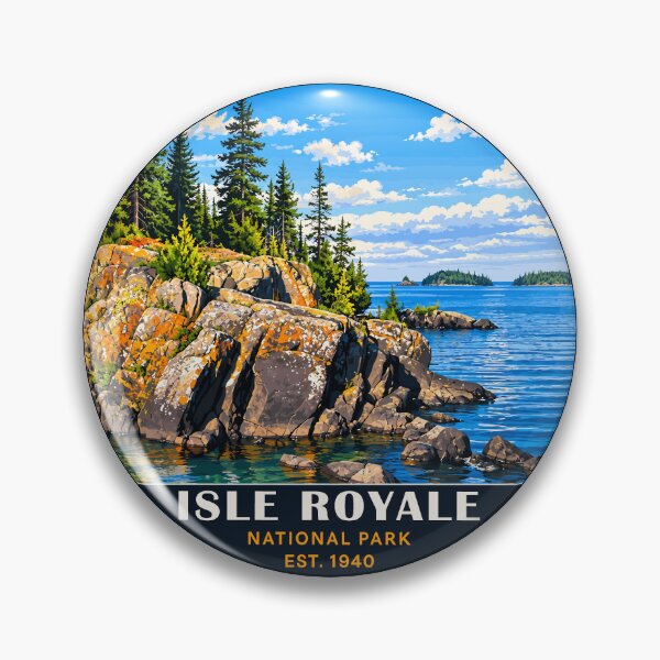 Item preview, Isle Royale National Park Retro Wilderness designed and sold by Gideon Emmerich.