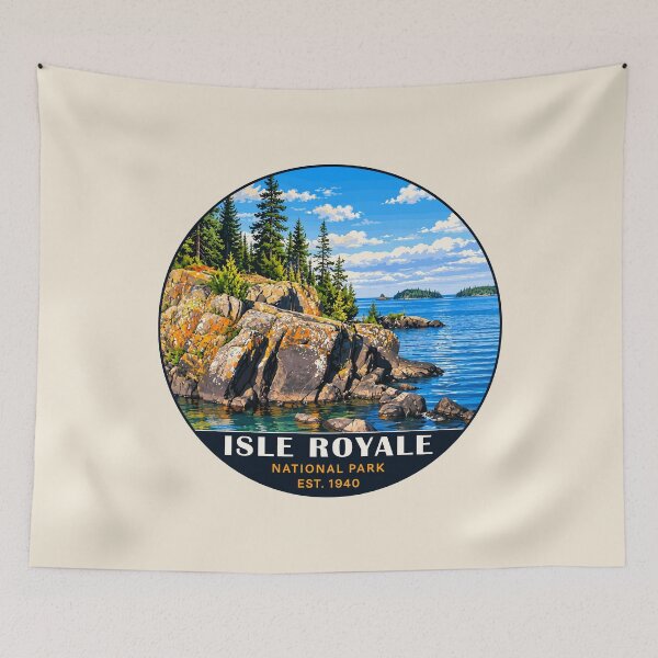 Item preview, Isle Royale National Park Retro Wilderness designed and sold by Gideon Emmerich.