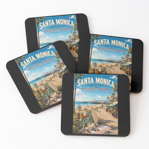 Item preview, Santa Monica California Travel Poster –Pacific Coast designed and sold by Dikshant Goyal.