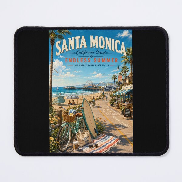 Item preview, Santa Monica California Travel Poster –Pacific Coast designed and sold by Dikshant Goyal.