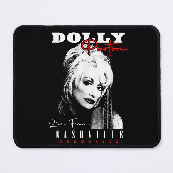 Item preview, Dolly Parton Live From Nashville Tennessee Black White Guitar Portrait designed and sold by choudane.