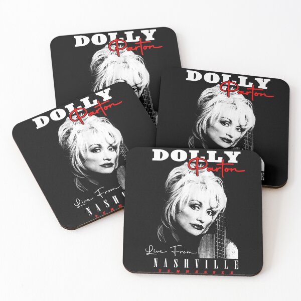 Item preview, Dolly Parton Live From Nashville Tennessee Black White Guitar Portrait designed and sold by choudane.
