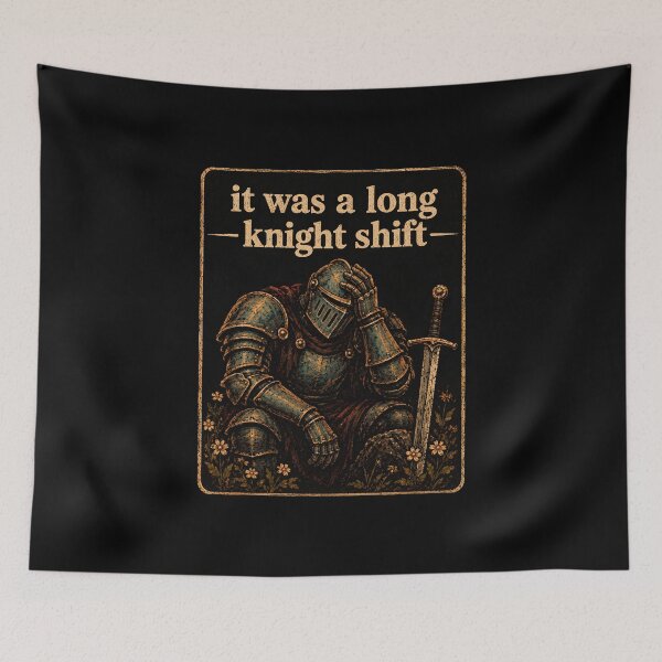 Item preview, Medieval Knight Fantasy It Was a Long Knight Shift  designed and sold by DemureArtsy.