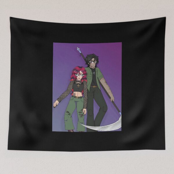 Item preview, Gothic Couple with Scythe and Purple Background designed and sold by elijbclaude.