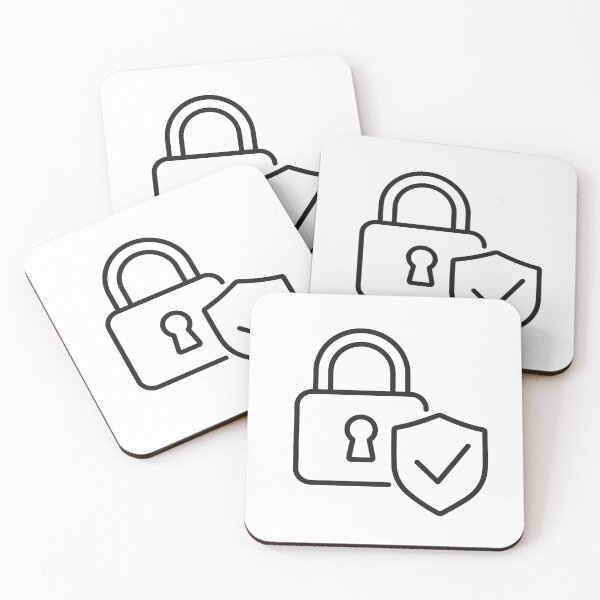 Item preview, Secure Padlock Shield Line Icon designed and sold by VectorForge Studio.
