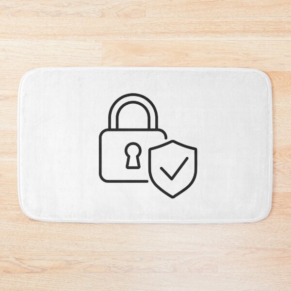 Item preview, Secure Padlock Shield Line Icon designed and sold by VectorForge Studio.