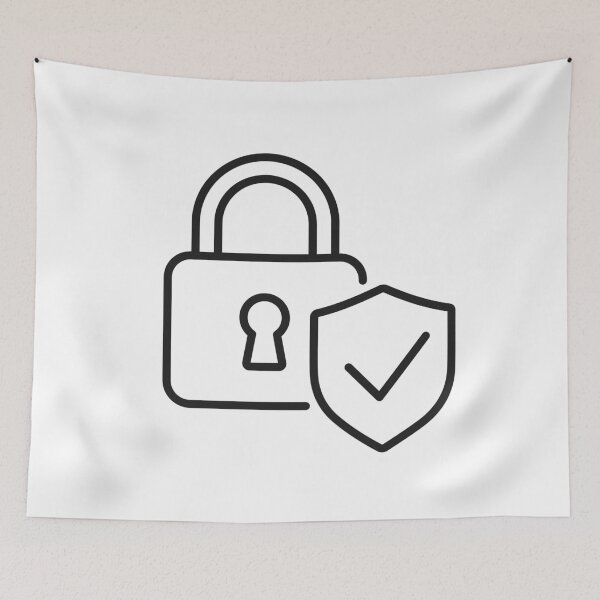 Item preview, Secure Padlock Shield Line Icon designed and sold by VectorForge Studio.