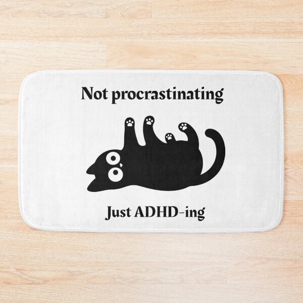 Item preview, Not Procrastinating Just ADHD-ing Funny ADHD Cat designed and sold by T-version.
