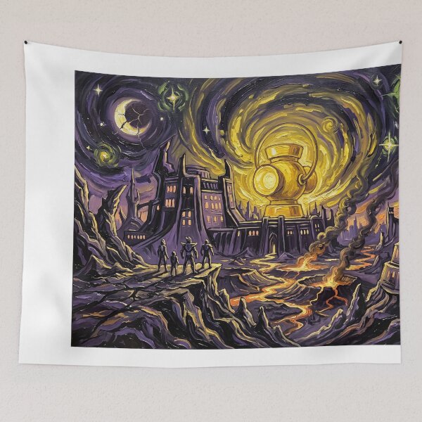 Item preview, The Planet Qward Starry Night Landscape designed and sold by Bad-Decisions-Designs.