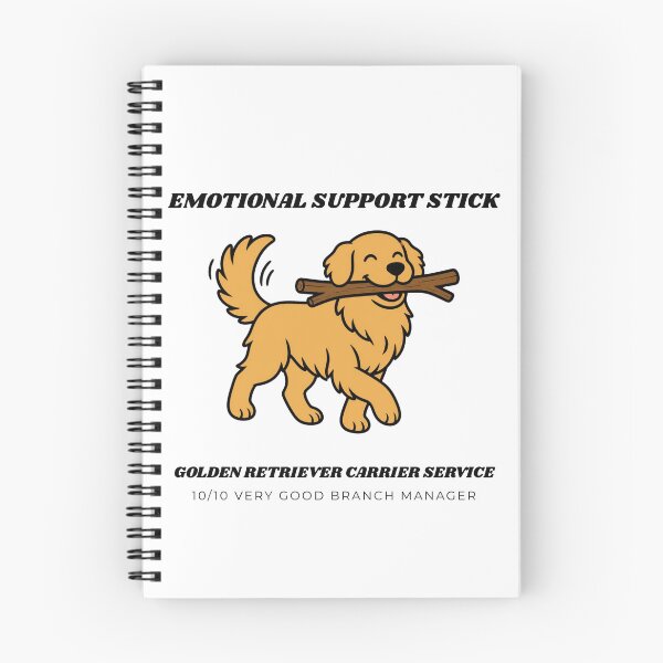 Item preview, Emotional Support Stick Funny Golden Retriever Dog Lover Art designed and sold by wildsilencee.