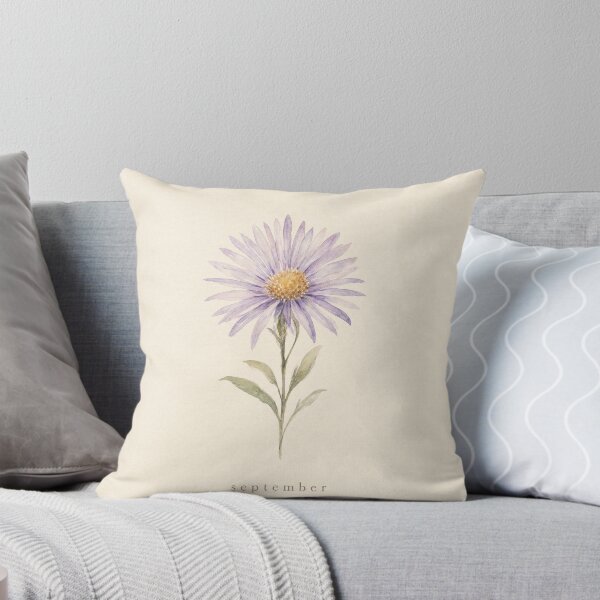 Item preview, September Birth Flower Aster Watercolor | Botanical Wall Art designed and sold by FixationStudio.