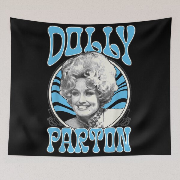 Item preview, Dolly Parton Blue Groovy Title Circle Portrait Smiling Big Hair designed and sold by choudane.