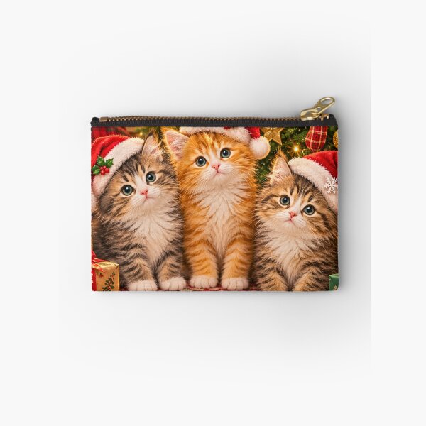 Item preview, Three Cute Christmas Cats – Adorable Kittens Holiday Christmas Tree designed and sold by lavanya11.