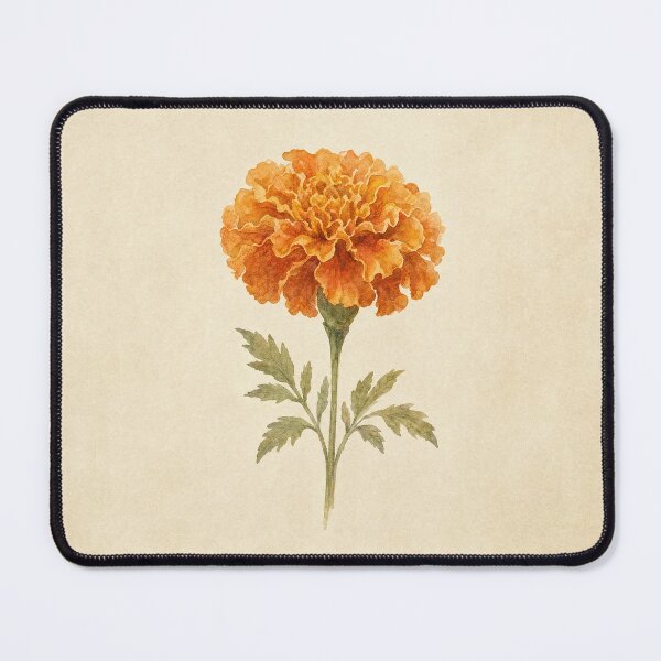 Item preview, October Birth Flower Marigold Watercolor | Botanical Wall Art designed and sold by FixationStudio.