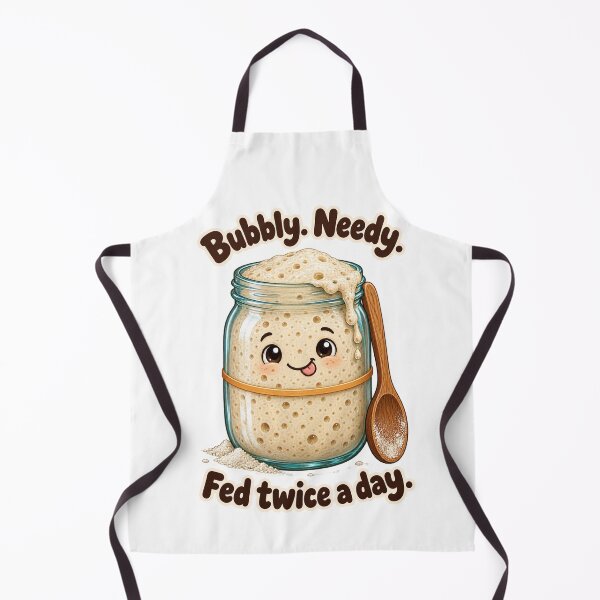 Item preview, Bubbly, Needy, Fed Twice a Day - Funny Sourdough Starter designed and sold by ManxCatAndy.