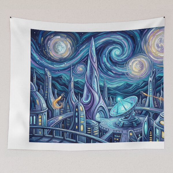 Item preview, The Planet Rann Starry Night Landscape designed and sold by Bad-Decisions-Designs.