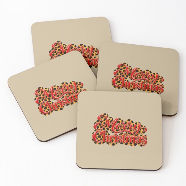 Item preview, Merry Christmas Leopard Print Red Typography designed and sold by annenambiro.