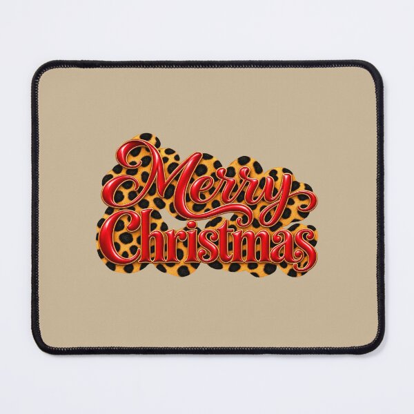 Item preview, Merry Christmas Leopard Print Red Typography designed and sold by annenambiro.