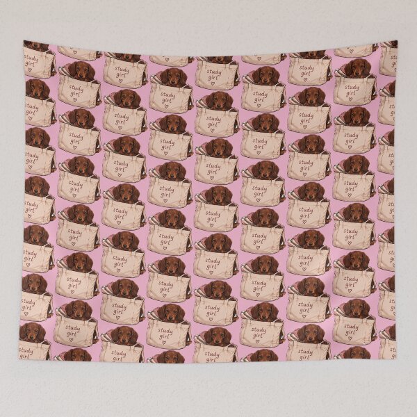 Item preview, Dachshund tote study girl designed and sold by anacdg.