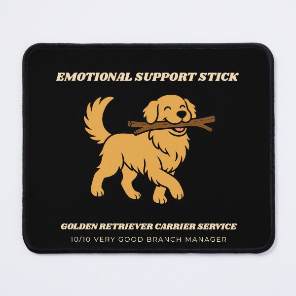 Item preview, Emotional Support Stick Funny Golden Retriever Dog Lover Art designed and sold by wildsilencee.
