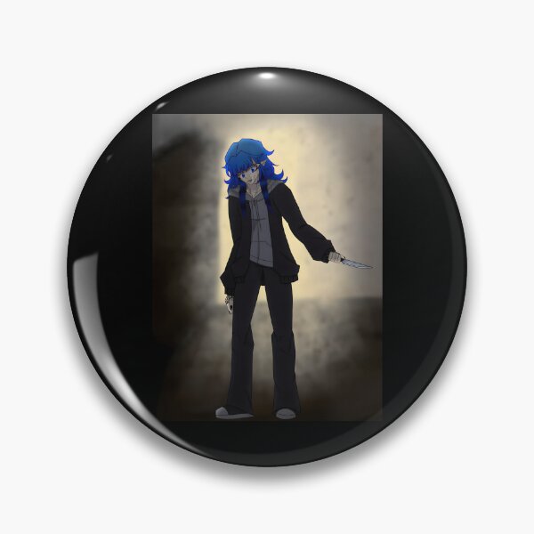 Item preview, Blue-Haired Character with Knife designed and sold by elijbclaude.