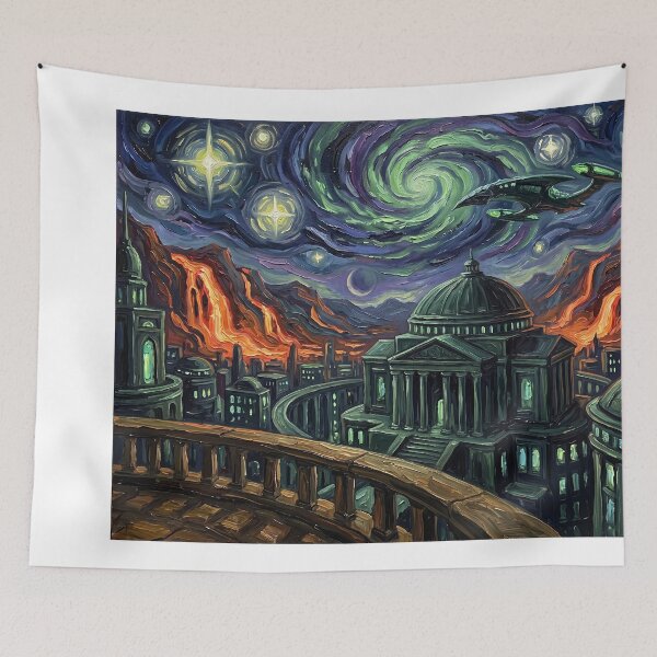 Item preview, Romulus Starry Night Landscape designed and sold by Bad-Decisions-Designs.