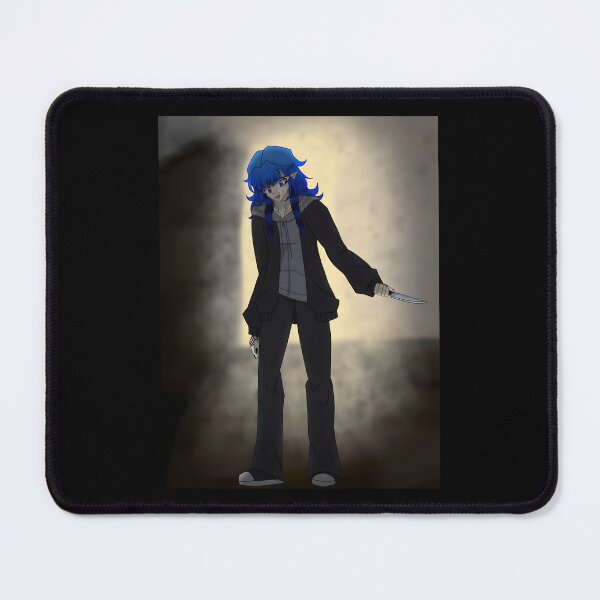 Item preview, Blue-Haired Character with Knife designed and sold by elijbclaude.