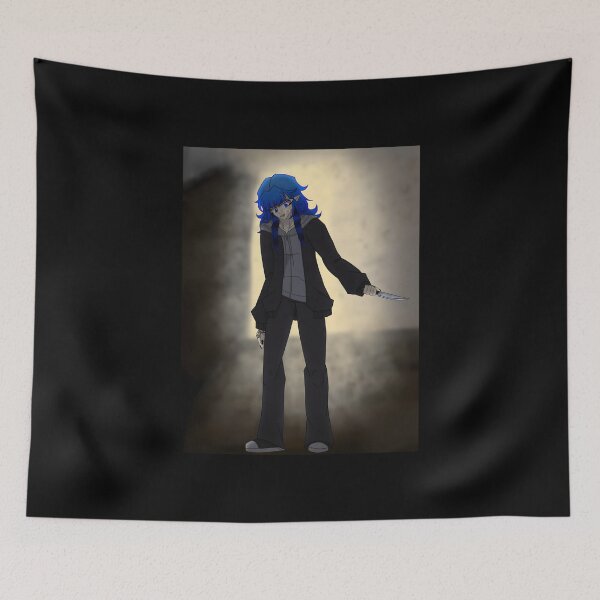 Item preview, Blue-Haired Character with Knife designed and sold by elijbclaude.