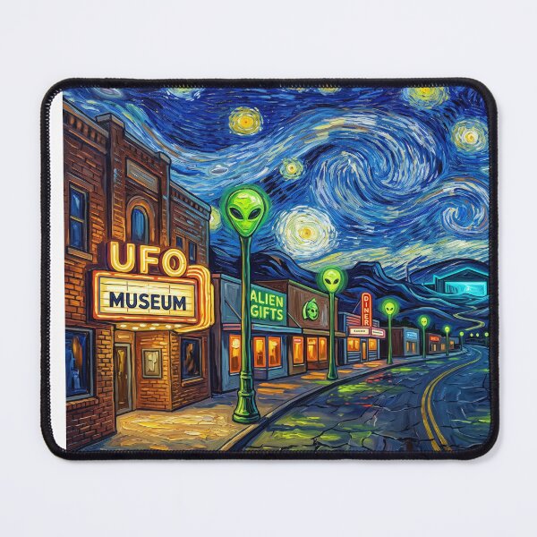 Item preview, Roswell New Mexico Starry Night Landscape designed and sold by Bad-Decisions-Designs.