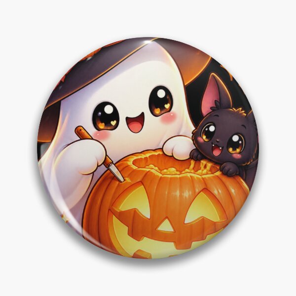 Item preview, Halloween Pumpkin Carver Ghost – Cute Jack O Lantern Art designed and sold by aliyehc.