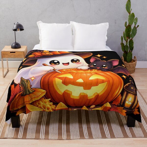 Item preview, Halloween Pumpkin Carver Ghost – Cute Jack O Lantern Art designed and sold by aliyehc.