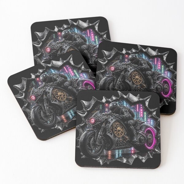 Item preview, Cyberpunk Steampunk Motorcycle Torn Metal Graphic designed and sold by LazyDayzCo.