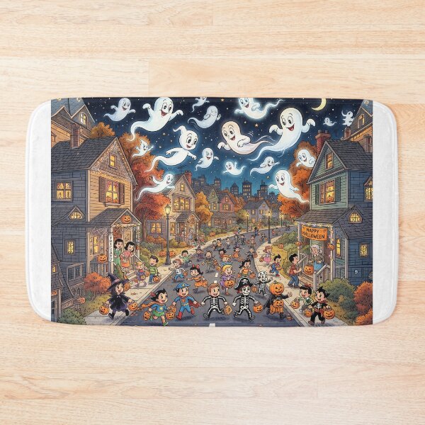 Item preview, Halloween Ghosts Trick And Treating With Children designed and sold by Home Decor Art.