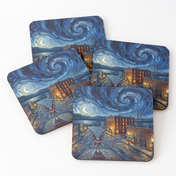 Item preview, Point Pleasant Mothman Starry Night Landscape designed and sold by Bad-Decisions-Designs.
