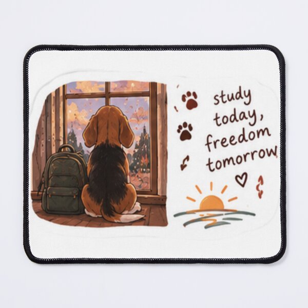 Item preview, Study today freedom tomorrow beagle designed and sold by anacdg.