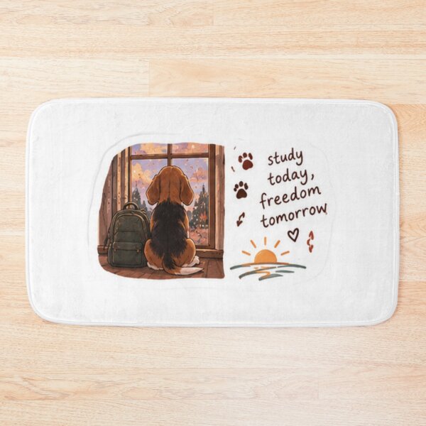 Item preview, Study today freedom tomorrow beagle  designed and sold by anacdg.