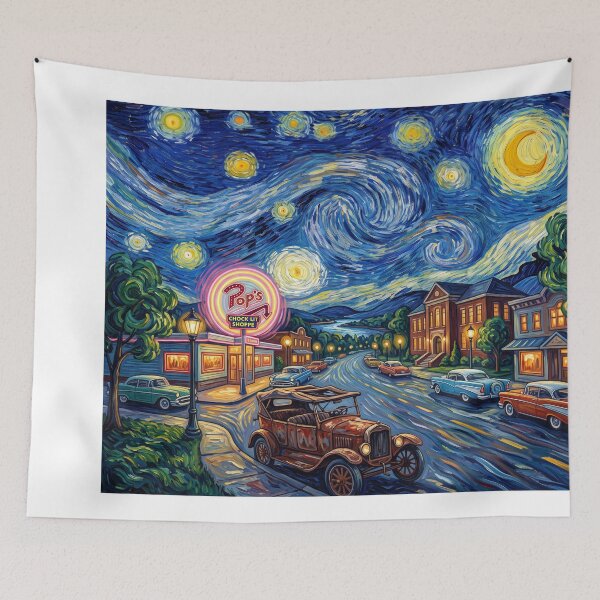 Item preview, Riverdale Starry Night Landscape designed and sold by Bad-Decisions-Designs.