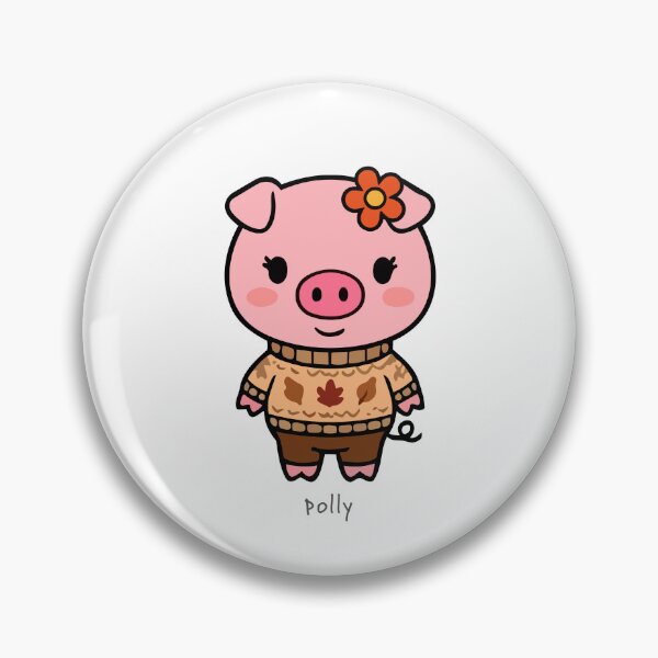 Item preview, Polly the piggy dressed for Fall / Autumn - Char Char Bear and Friends designed and sold by Asterisk-a.
