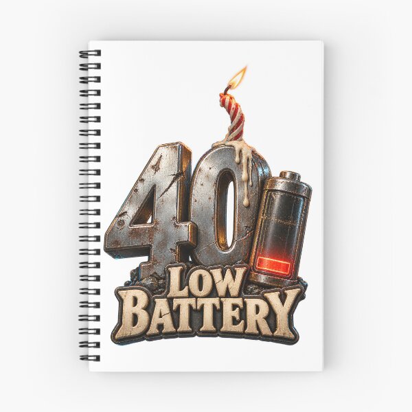 Item preview, Forty Low Battery Birthday designed and sold by TrendTribeTP.