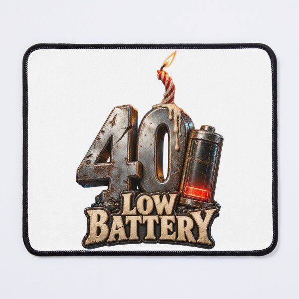 Item preview, Forty Low Battery Birthday designed and sold by TrendTribeTP.
