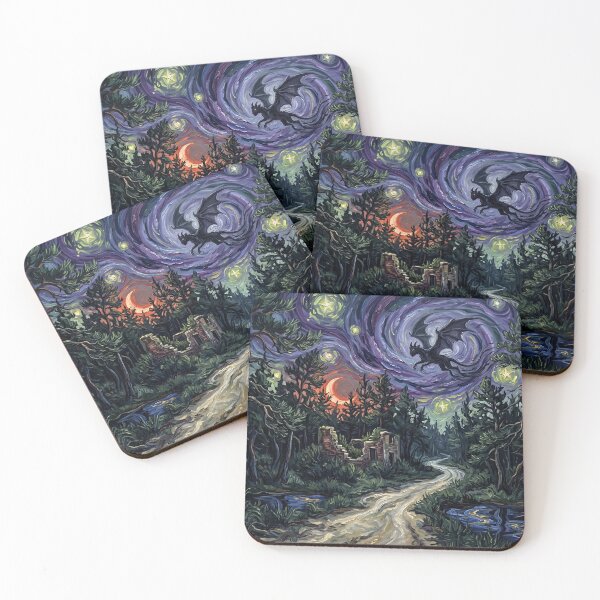 Item preview, Pine Barrens Jersey Devil Starry Night Landscape designed and sold by Bad-Decisions-Designs.