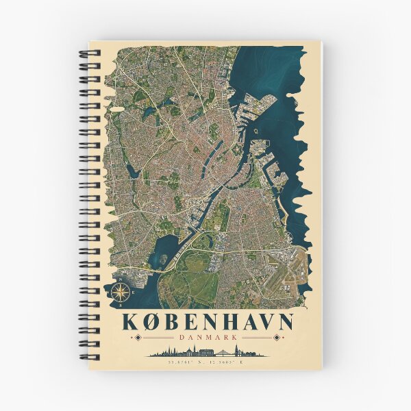 Item preview, Copenhagen Minimalist City Map designed and sold by Furflix.