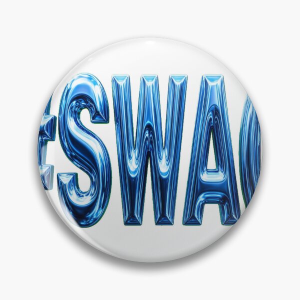 Item preview, Blue Chrome #SWAG — Electric Metallic Hashtag Lettering designed and sold by GSideArtStore.