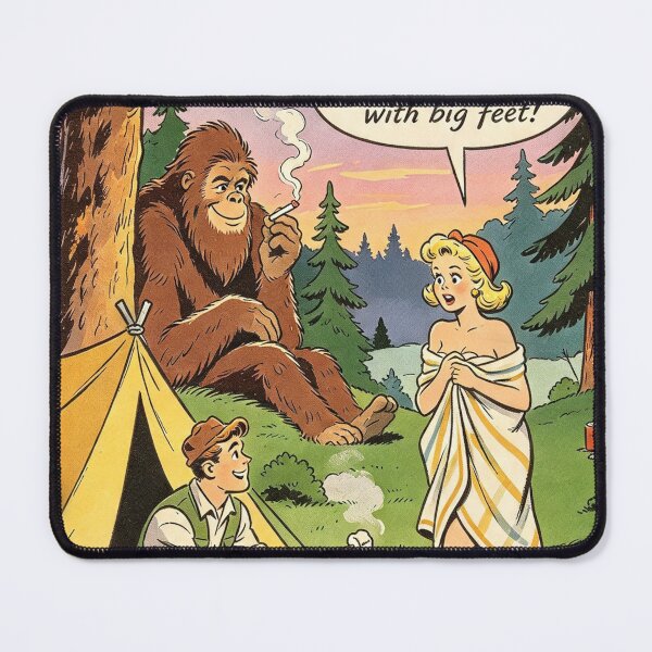 Item preview, Seaside Postcard: Bigfoot and the Jeffersons designed and sold by halibutgoatramb.
