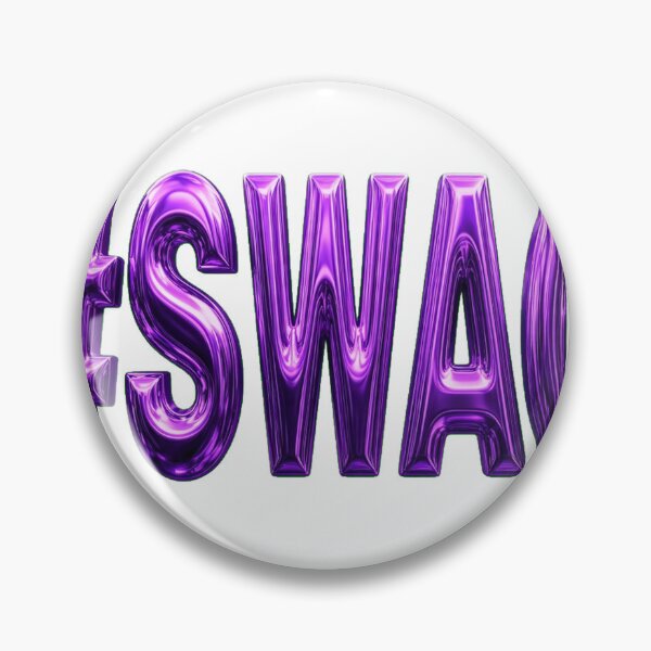 Item preview, Purple Chrome #SWAG — Vibrant Metallic Hashtag Lettering designed and sold by GSideArtStore.